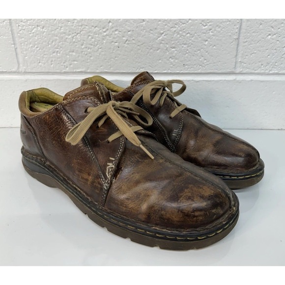 Dr. Martens 11232 Split Toe 3-Eye Brown Leather Oxfords / Heavy Distressing/ 12
